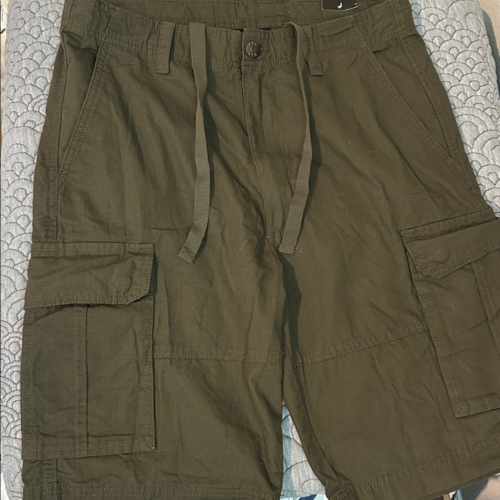 NWT CSG Cargo Shorts size 34 brown green